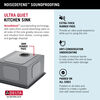 Lavabo de cocina para barra/preparación de alimentos tipo estación de trabajo con un receptáculo de acero inoxidable calibre 16 de 17" de montaje bajo encimera, con reborde WorkFlow™ y accesorios