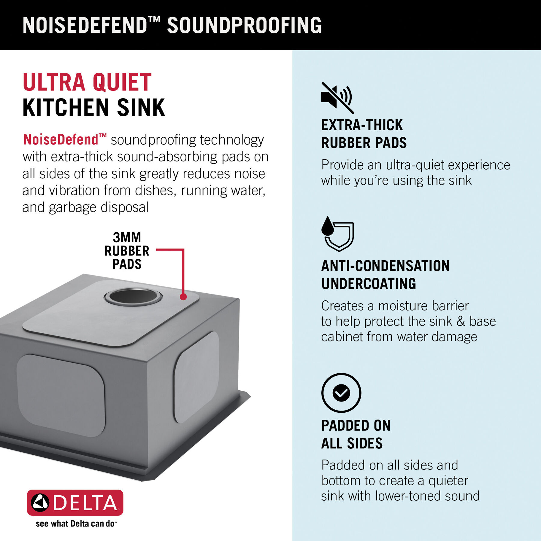 Lavabo de cocina para barra/preparación de alimentos tipo estación de trabajo con un receptáculo de acero inoxidable calibre 16 de 17" de montaje bajo encimera, con reborde WorkFlow™ y accesorios, imagen 16