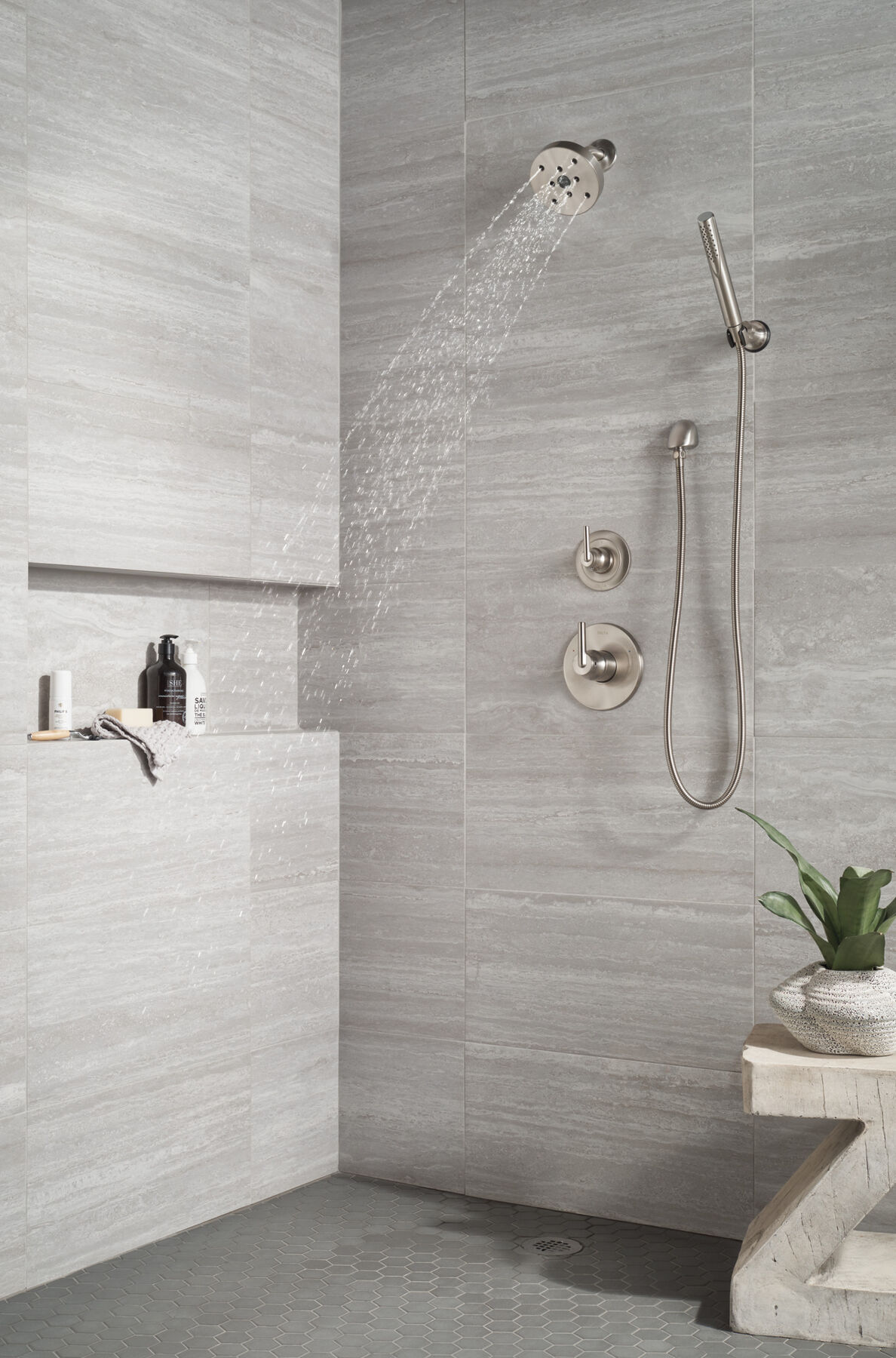 Ducha manual premium para montaje en pared ajustable de una sola función, imagen 28