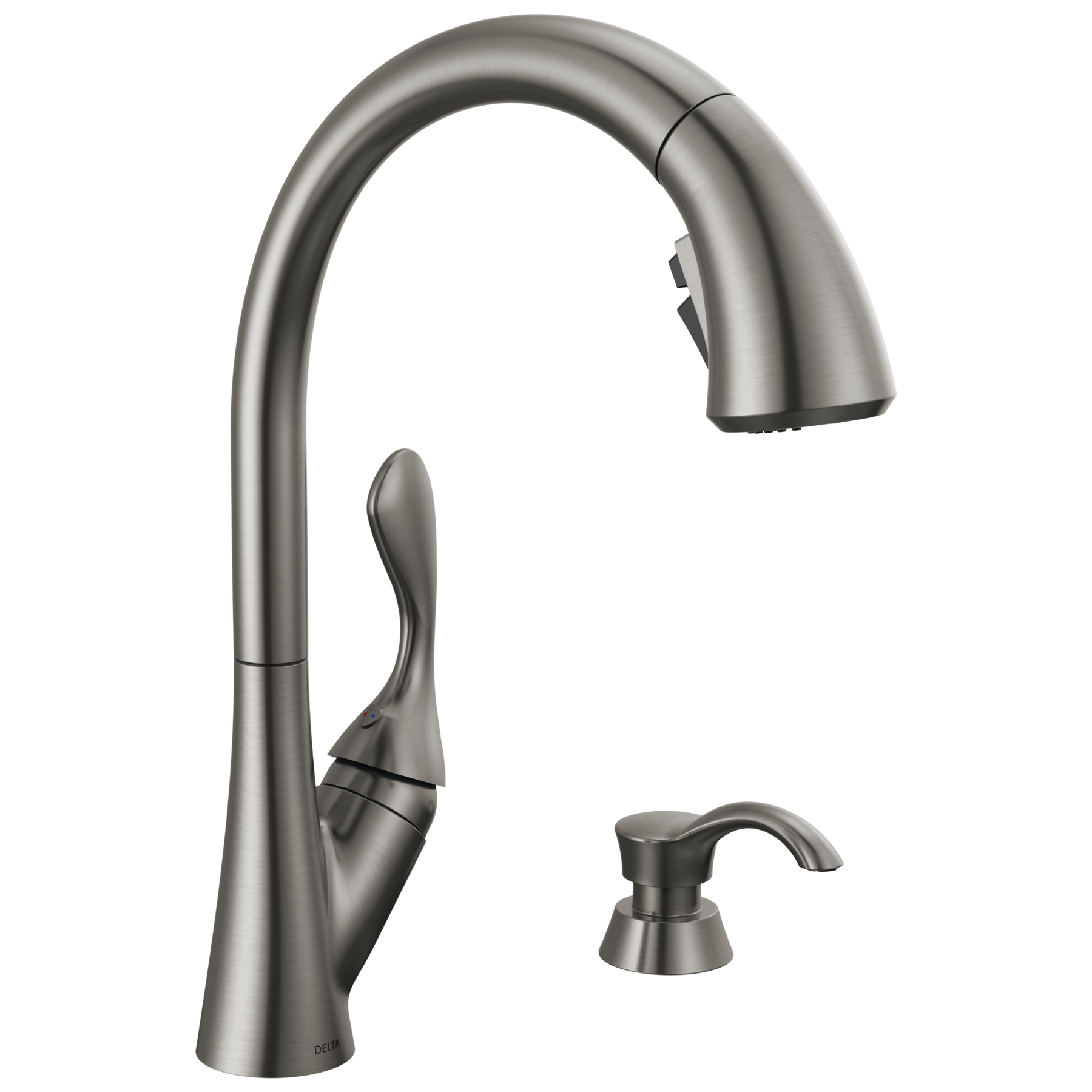 Llave para cocina monomando extensible con dispensador de jabón y tecnología ShieldSpray®