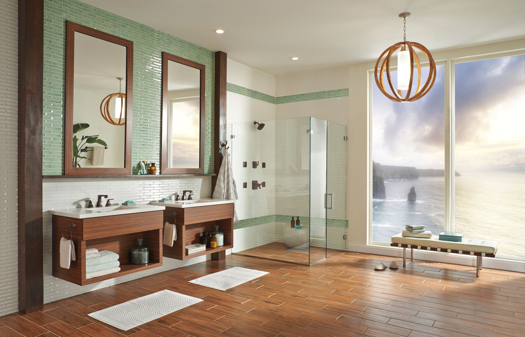Llave para baño de extensión con dos manijas con EZ Anchor®, imagen 5