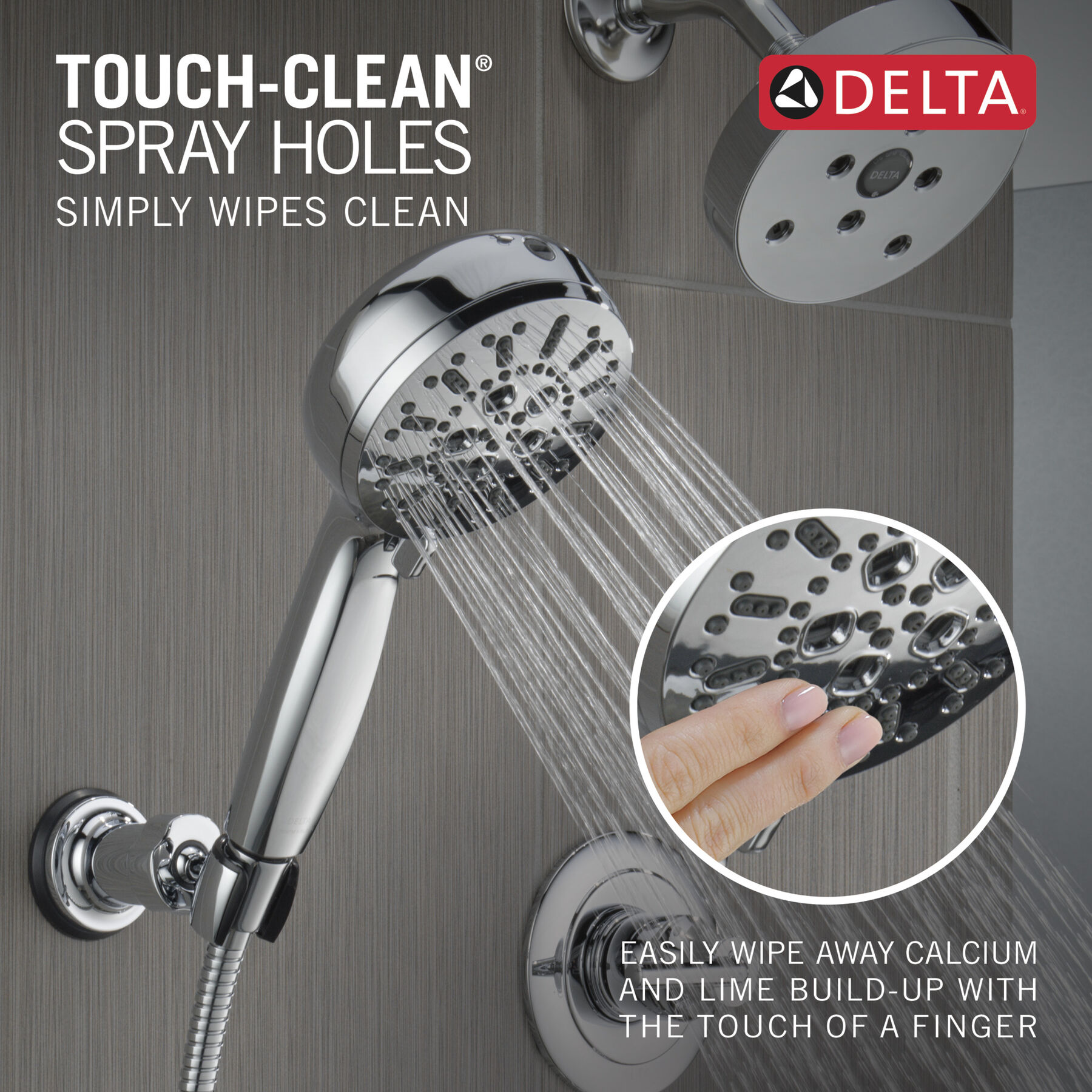 7-Setting Wall Mount Hand Shower with Cleaning Spray, image 22