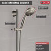 Ducha manual Porter de 3 funciones con barra para pared