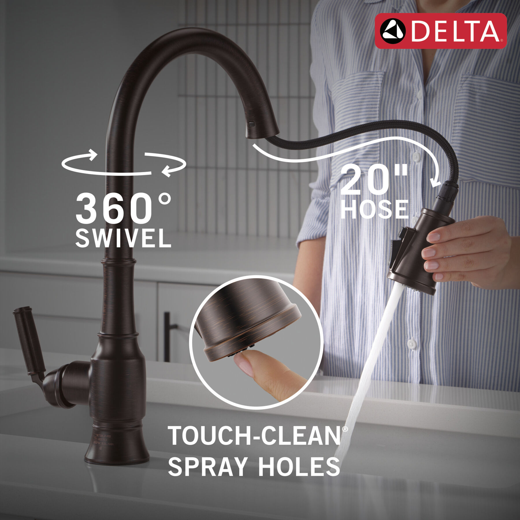 Llave para cocina monomando extensible, imagen 3