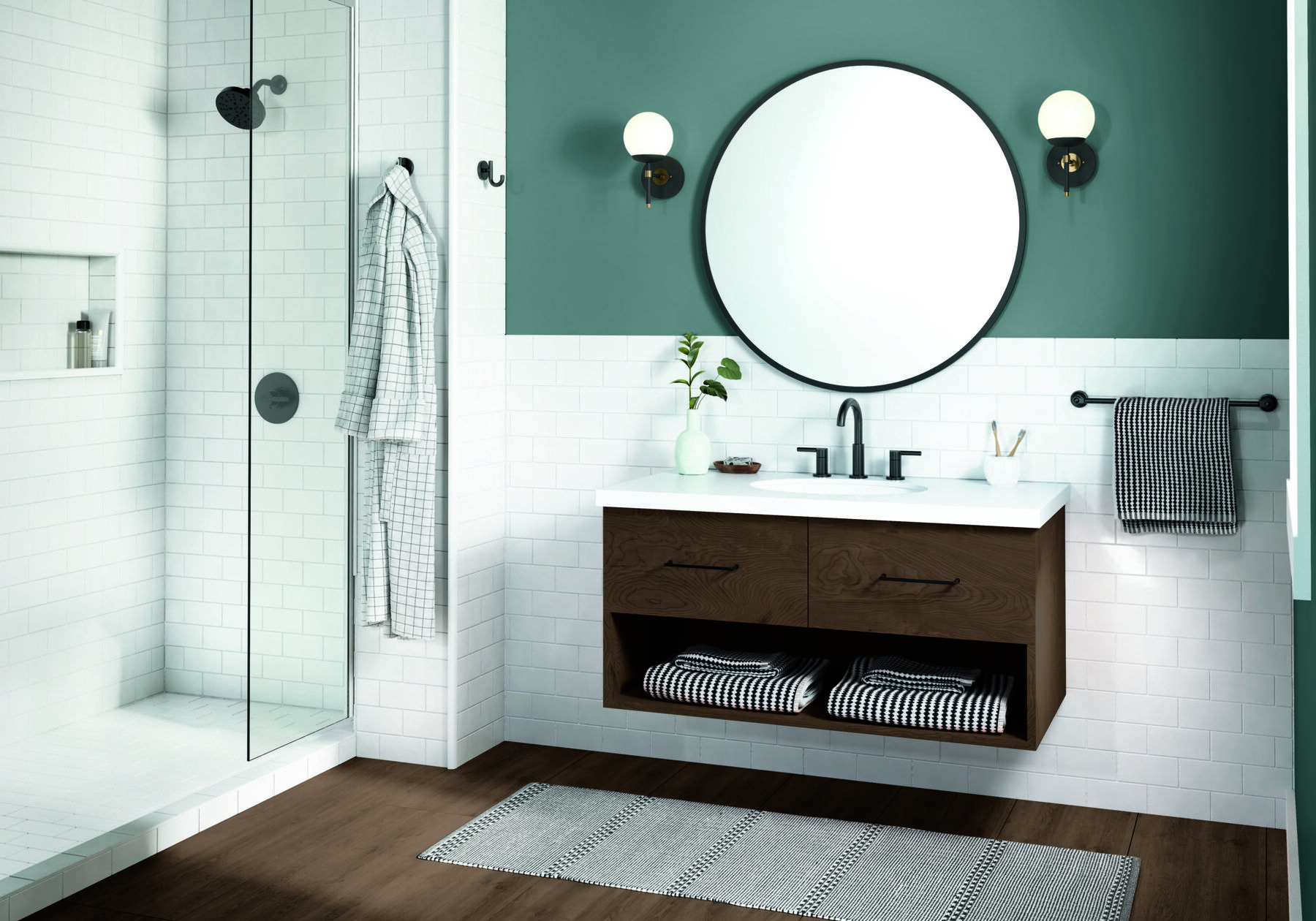 Widespread Lavatory Faucet with Shower Trim Bundle - 14 Series, image 2
