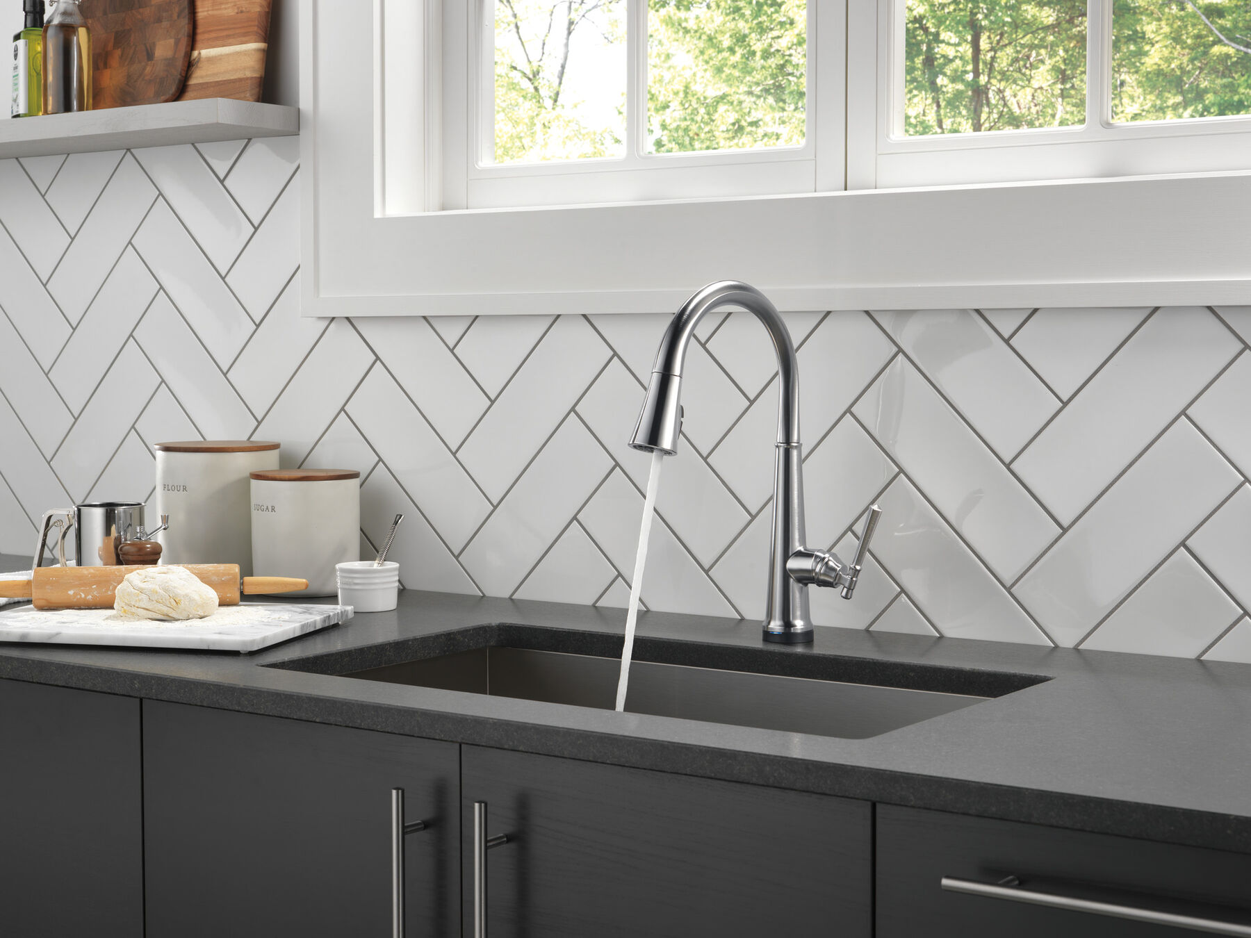 Llave para cocina monomando extensible con tecnología Touch<sub>2</sub>O®, imagen 16