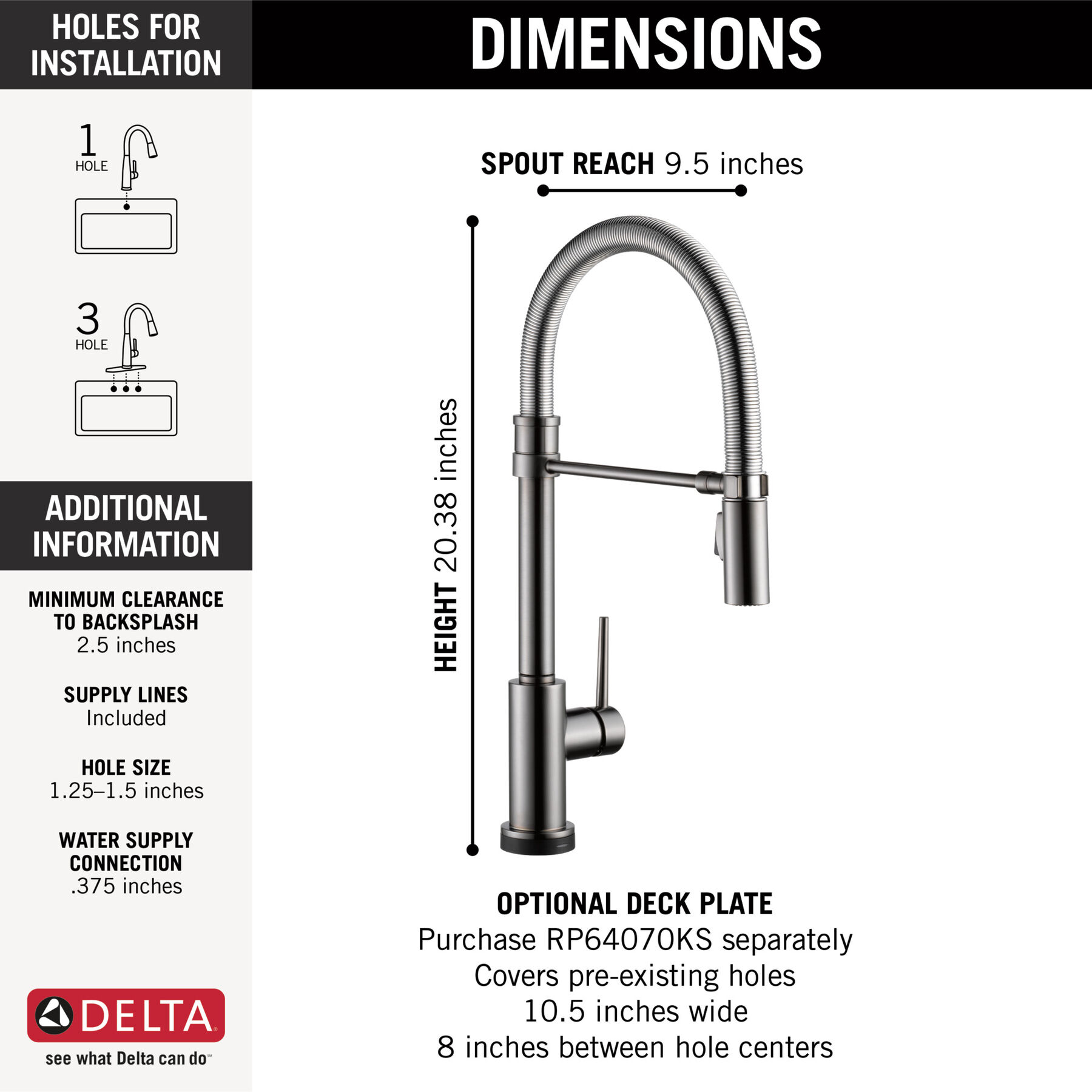 Touchless Pull-Down Kitchen Faucet 1L (Recertified), image 1