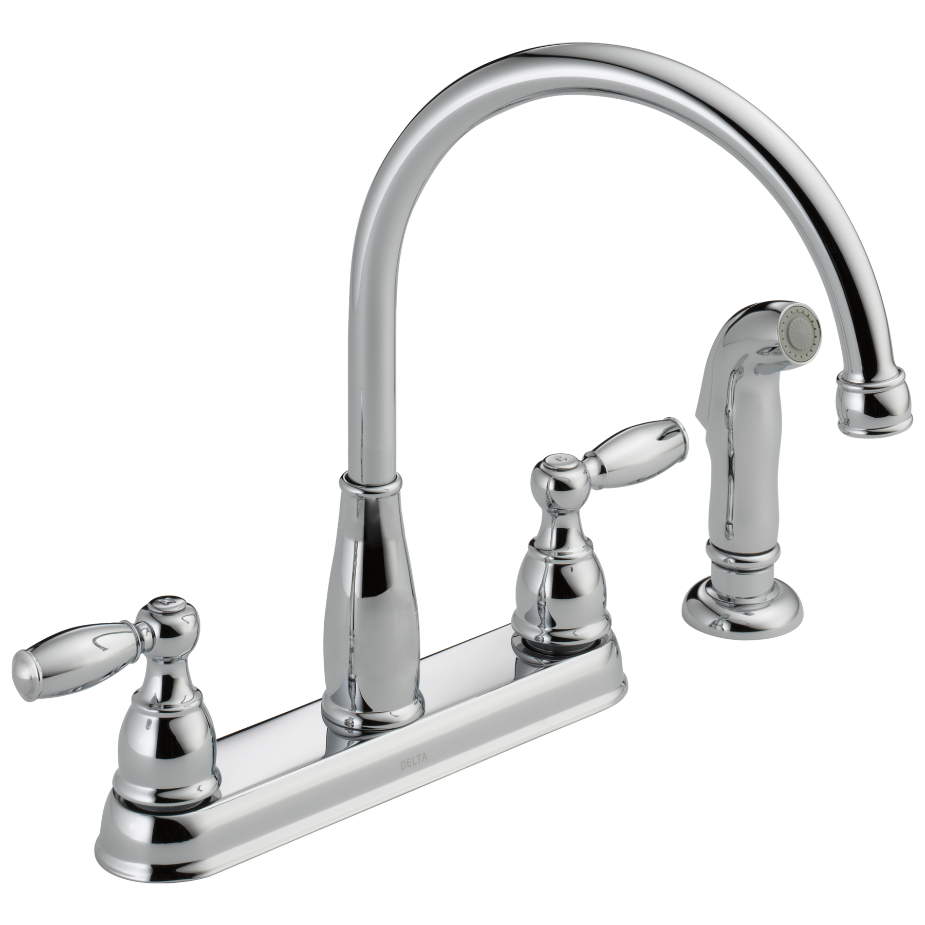 Llave para cocina de dos manijas con rociador