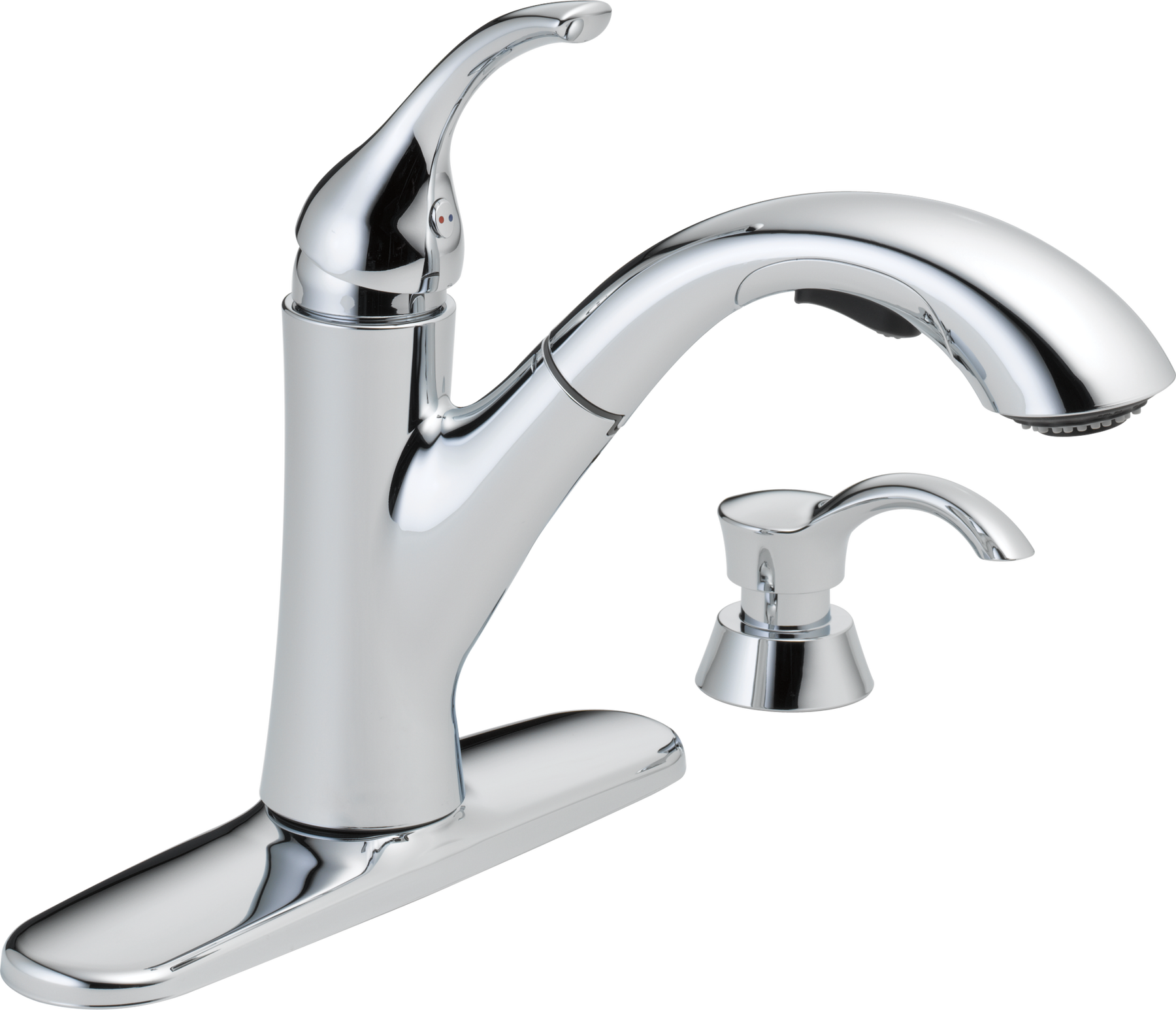 Llave para cocina retráctil de una manija con dispensador de jabón (producto recertificado), imagen 1
