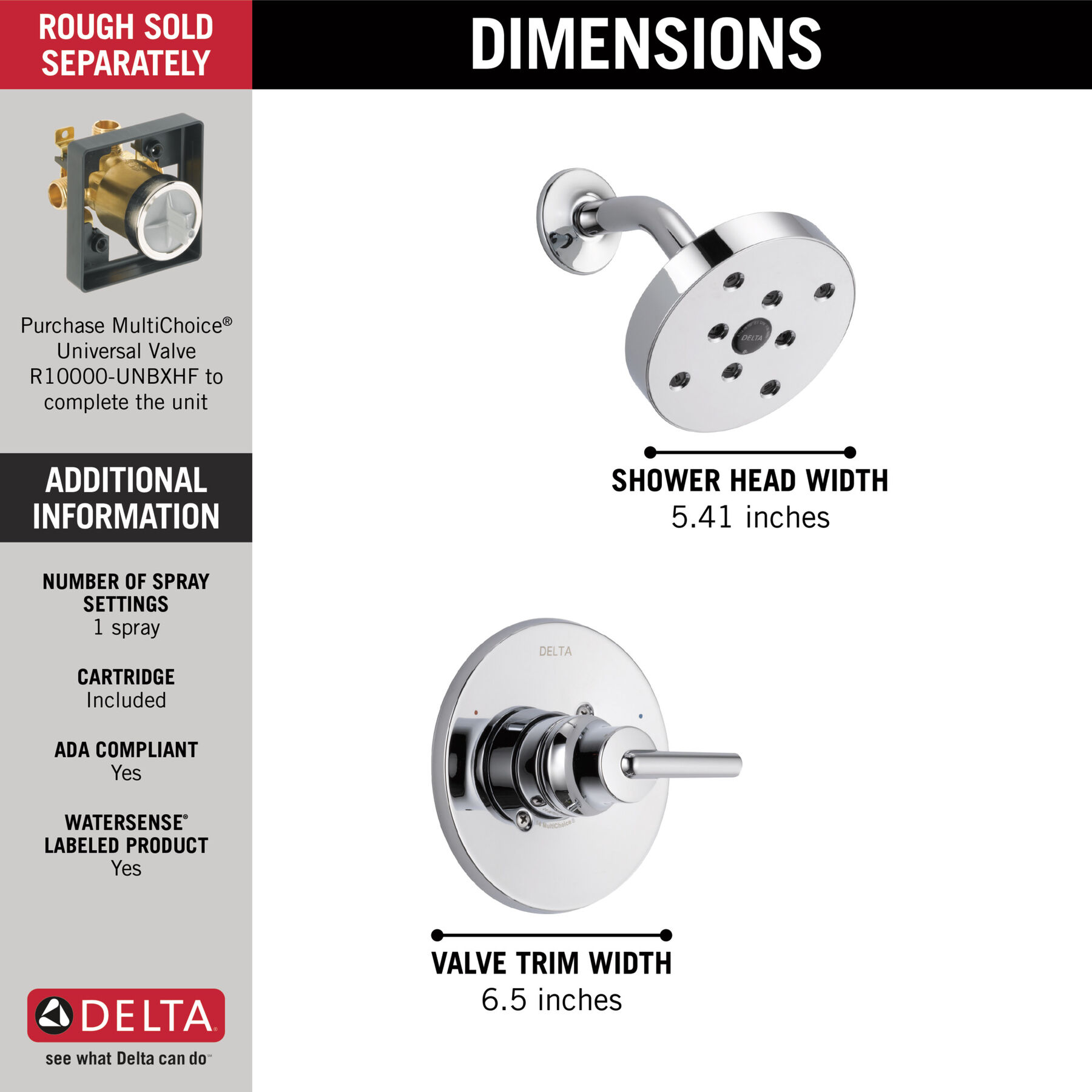 Monitor® 14 Series H<sub>2</sub>Okinetic® Shower Trim (Recertified), image 2