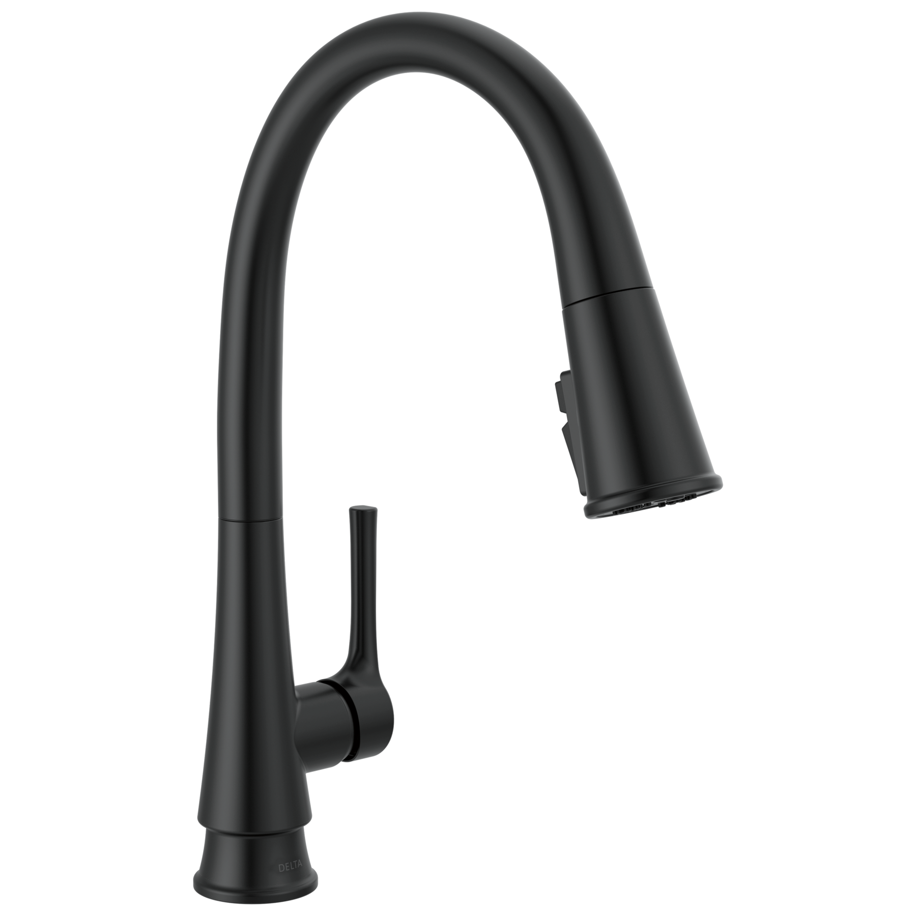 Llave para cocina extensible de una manija con tecnología ShieldSpray® en negro mate