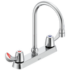 Two Handle 8" Cast Deck-Mount Faucet