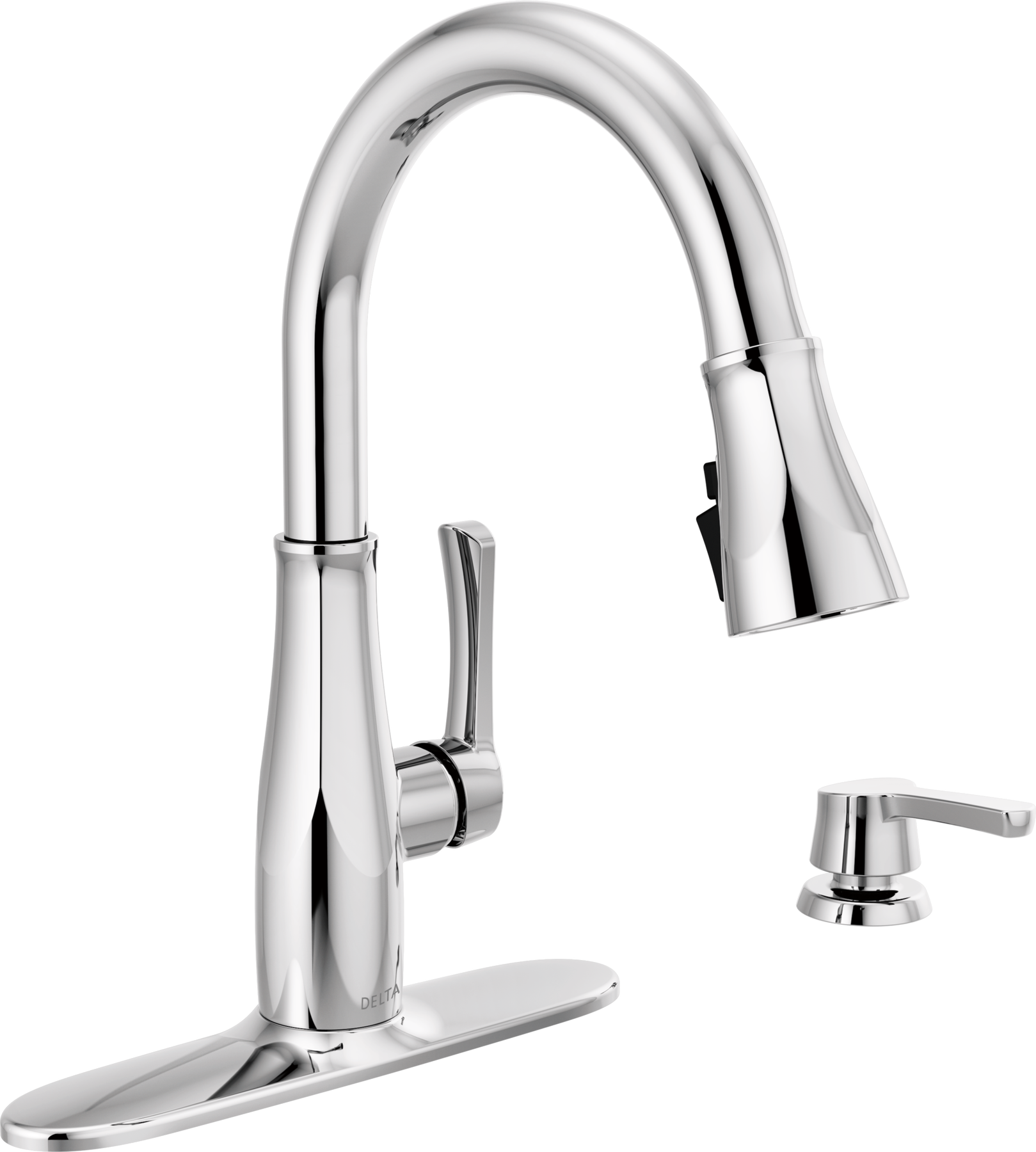 Llave para cocina monomando extensible con dispensador de jabón y tecnología ShieldSpray®, imagen 1