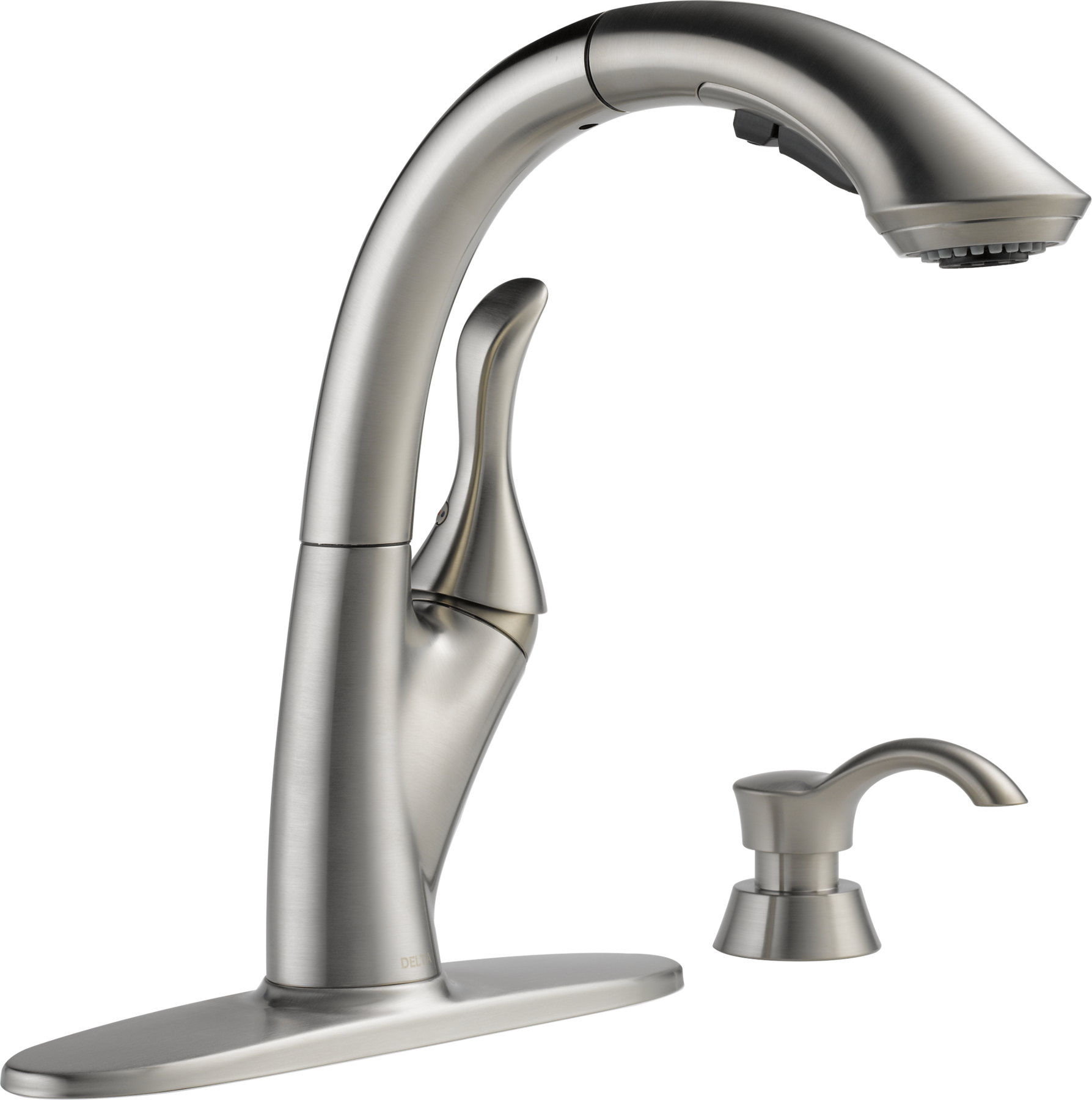 Llave para cocina monomando desplegable con dispensador de jabón, imagen 1