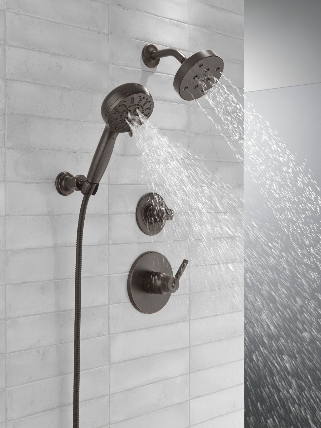 7-Setting Wall Mount Hand Shower with Cleaning Spray, image 14