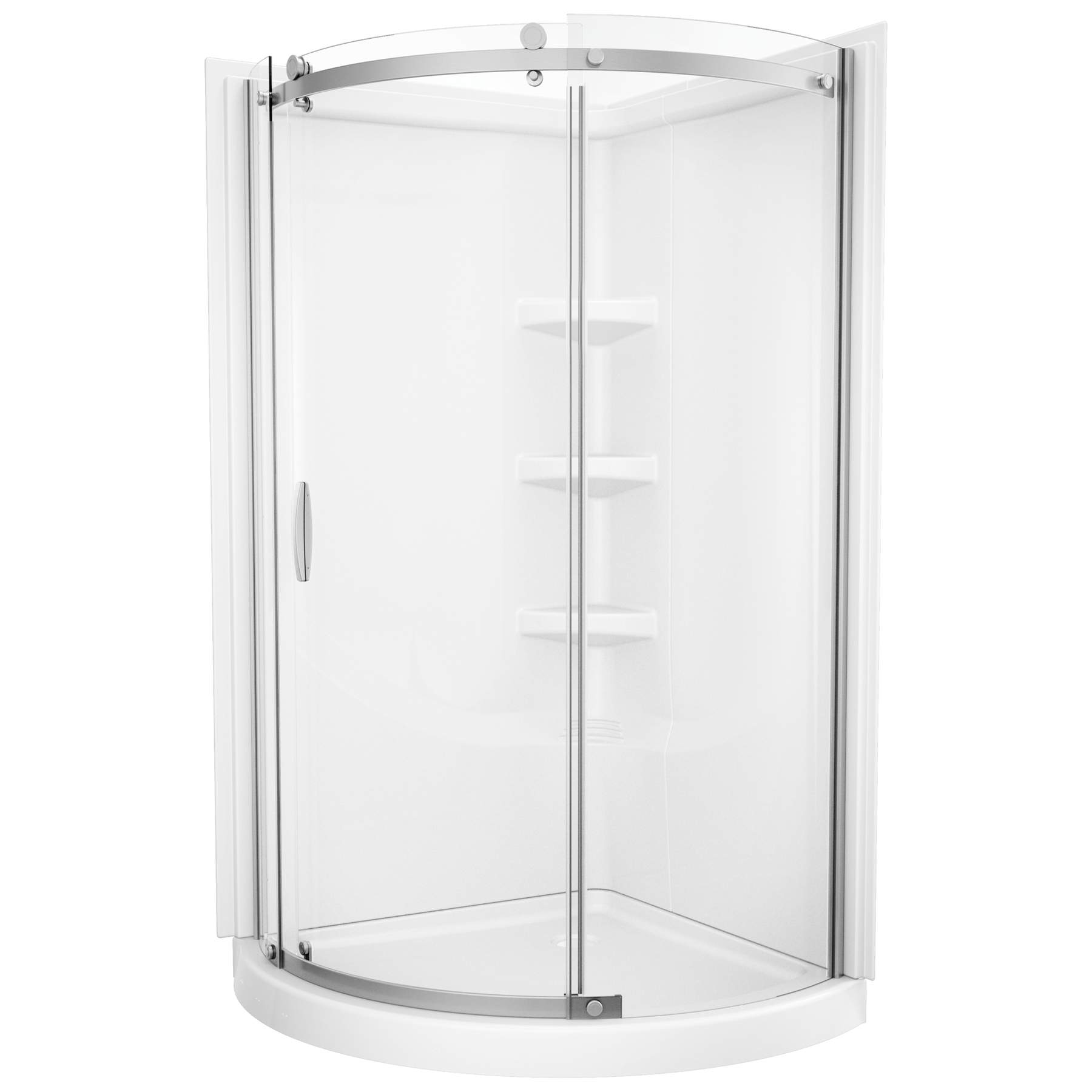 Shower Base with Wall and Enclosure Bundle