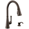 Llave para cocina monomando extensible con dispensador de jabón y tecnología ShieldSpray®