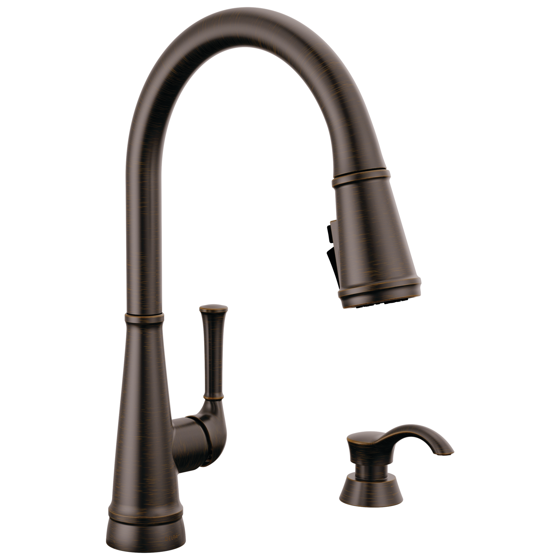 Llave para cocina monomando extensible con dispensador de jabón y tecnología ShieldSpray®