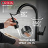 Single Handle Pull-Down Kitchen Faucet with Touch<sub>2</sub>O® Technology Technology (Recertified)