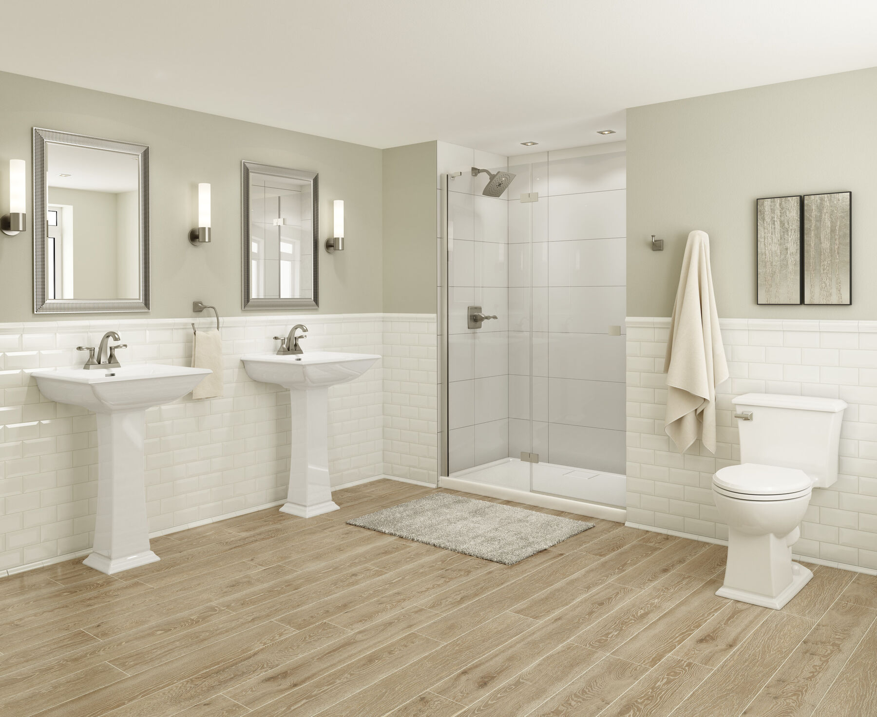 Llave para baño de combinación con dos manijas, imagen 9