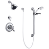 Universal Dual Shower Trim Diverter Hand Shower and Grab Bar