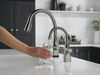 Llave para cocina monomando extensible con tecnologías Touch<sub>2</sub>O® y ShieldSpray®