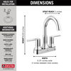 Llave para baño de combinación de dos manijas