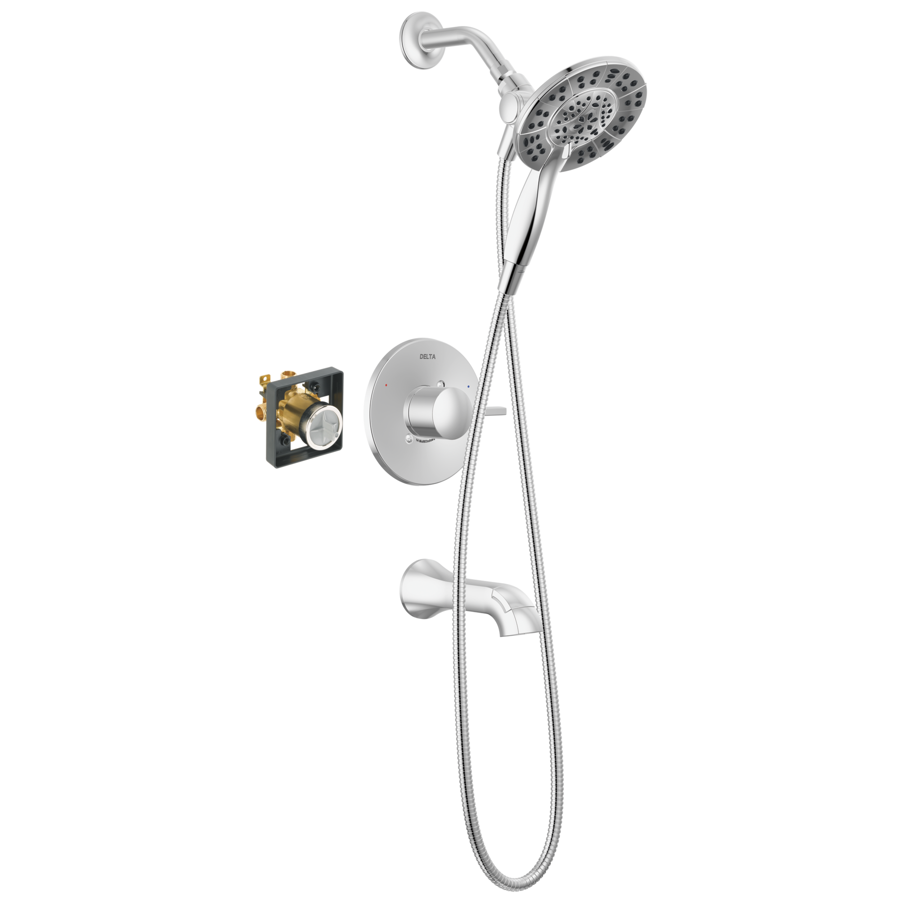 Tub Shower Trim with Universal Rough Bundle