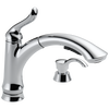 Llave extensible para cocina de una manija con dispensador de jabón