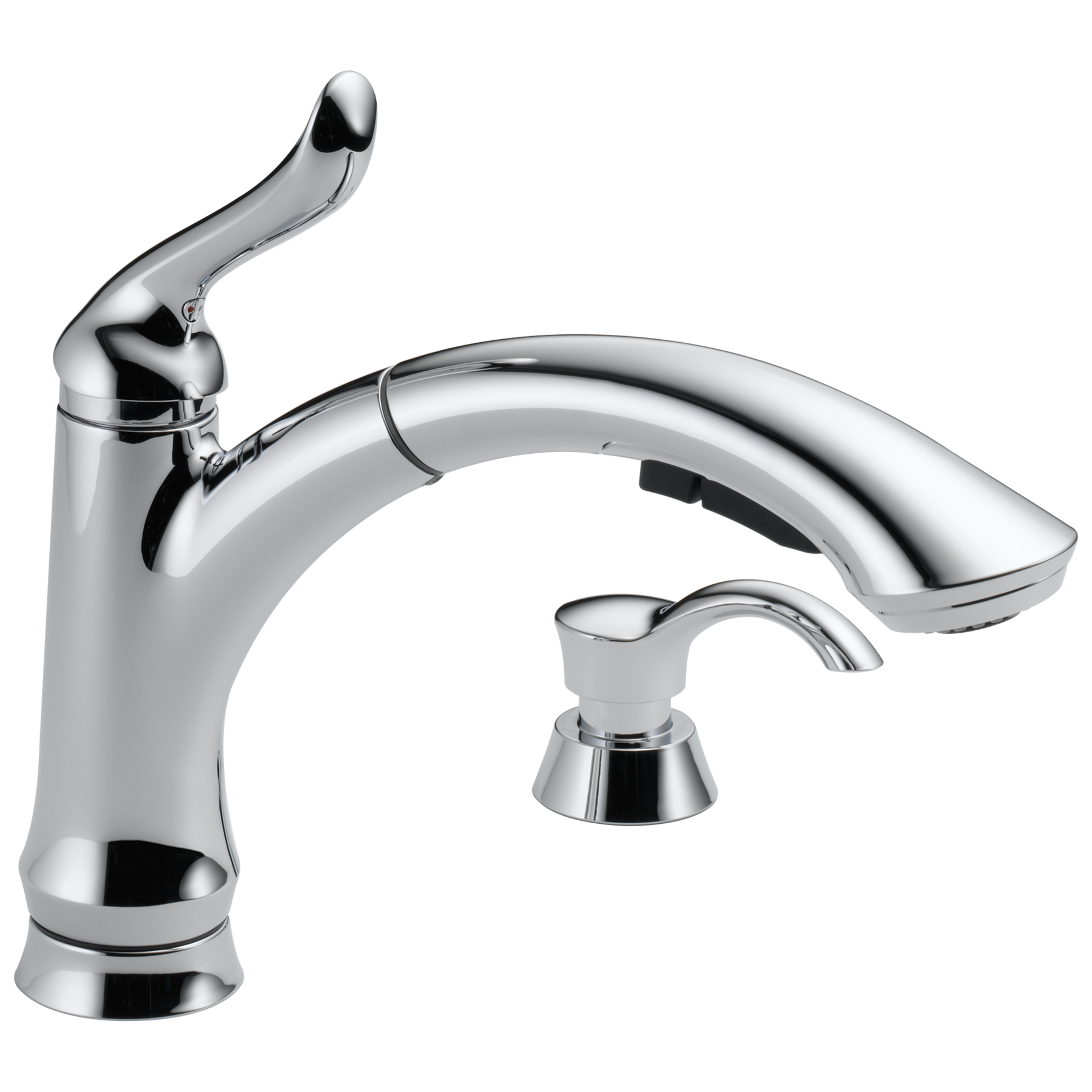 Llave extensible para cocina de una manija con dispensador de jabón