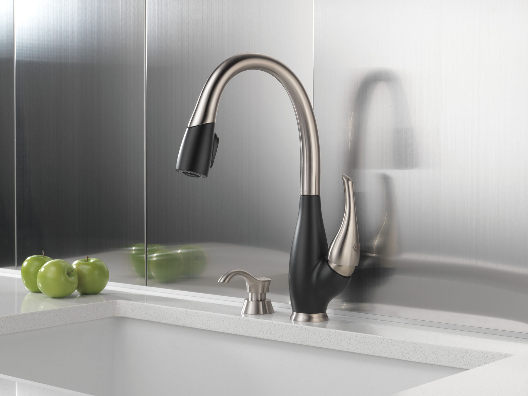 Llave para cocina monomando extensible con dispensador de jabón, imagen 9