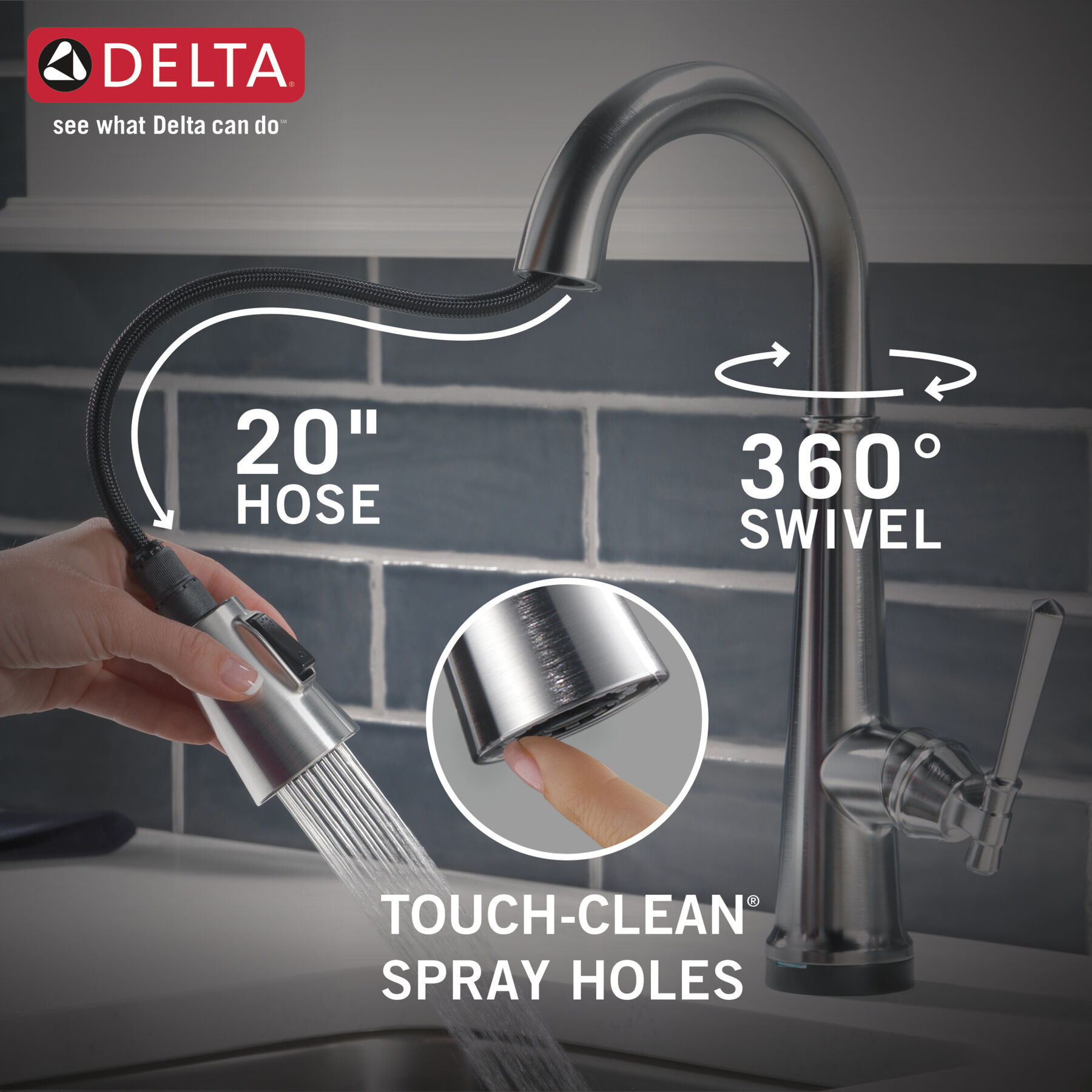 Single Handle Pull-Down Bar/Prep Faucet with Touch<sub>2</sub>O® Technology, image 6