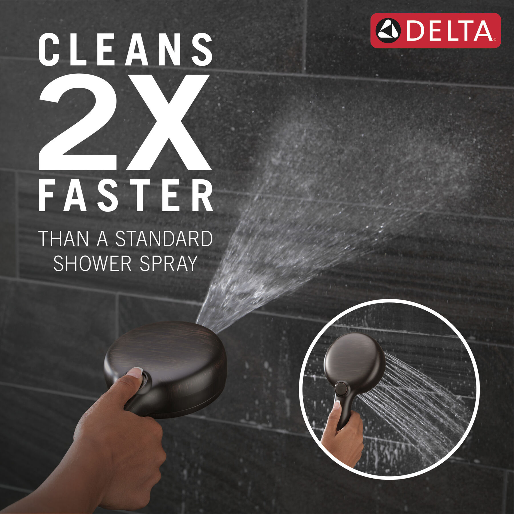 7-Setting Wall Mount Hand Shower with Cleaning Spray, image 10