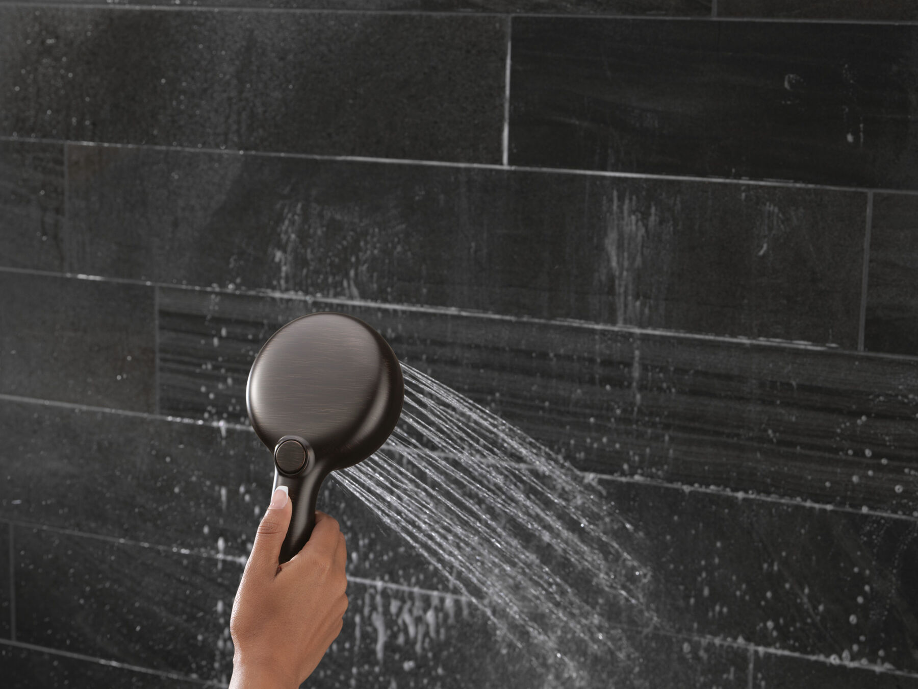 7-Setting Wall Mount Hand Shower with Cleaning Spray, image 4