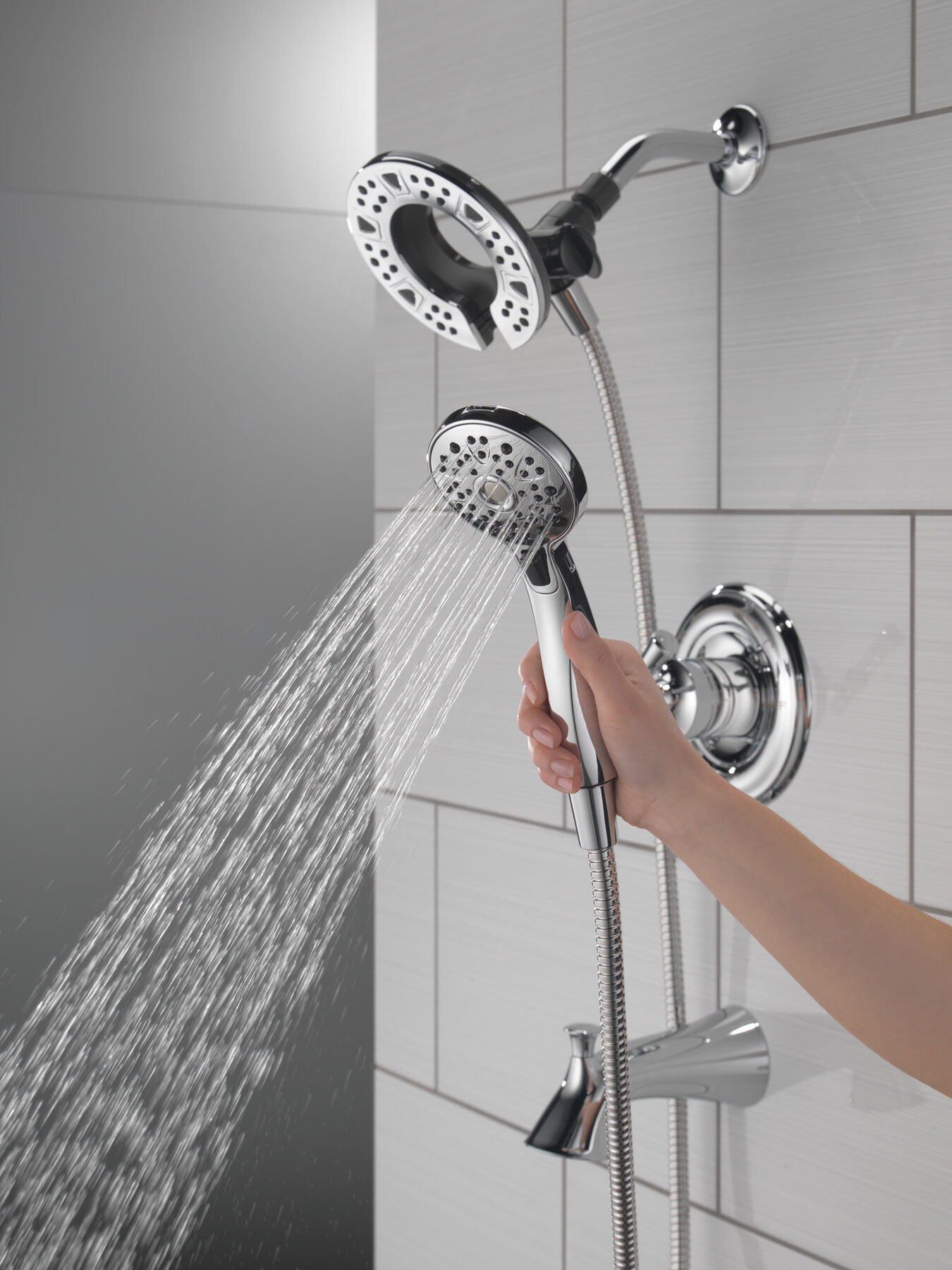 Ducha y bañera Monitor serie 14 con ducha dos en uno WaterSense In2ition, imagen 5