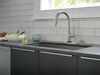 Single Handle Pull-Down Kitchen Faucet with Touch<sub>2</sub>O® Technology Technology and Soap Dispenser