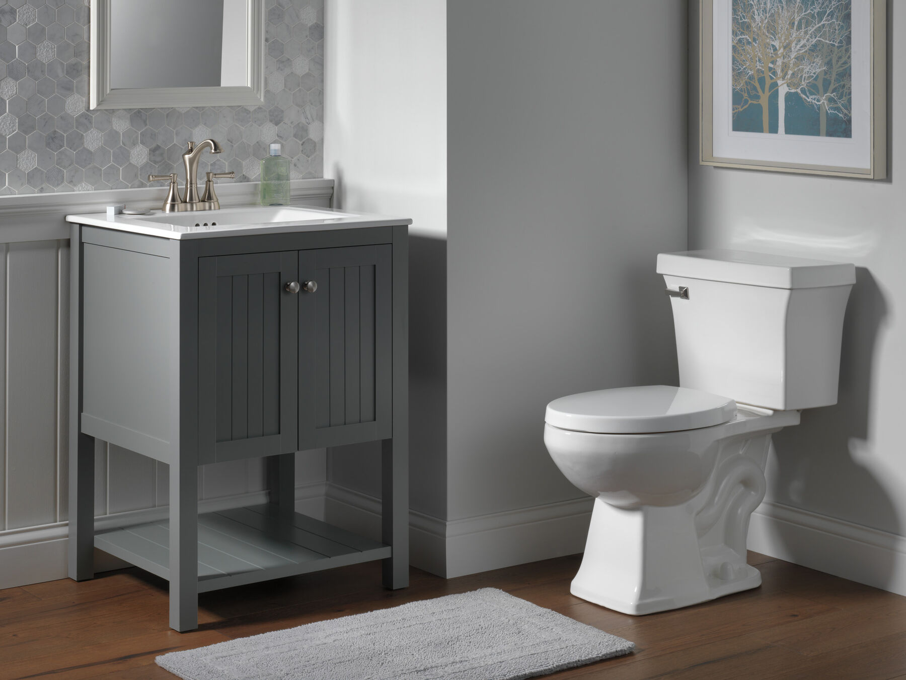 Llave para baño de combinación con dos manijas, imagen 3