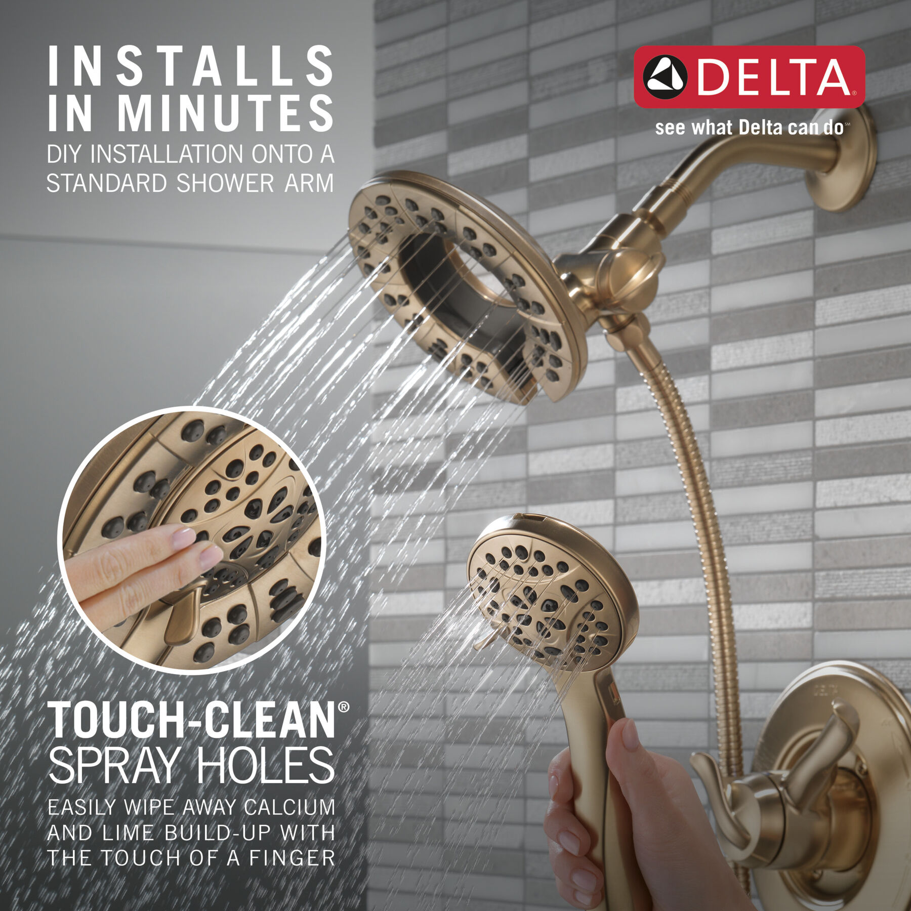 Ducha y ducha manual de 4 ajustes In2ition de 1.75 GPM (producto recertificado), imagen 1