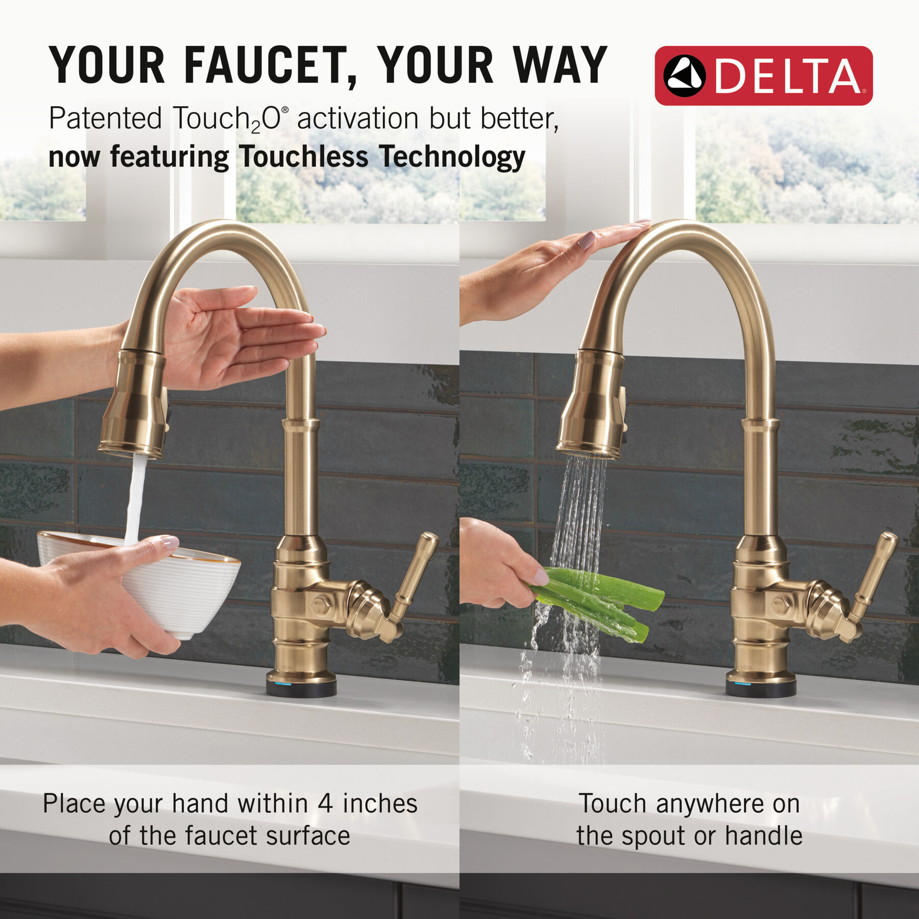 Touch<sub>2</sub>O® Technology Kitchen Faucet with Touchless Technology, image 16