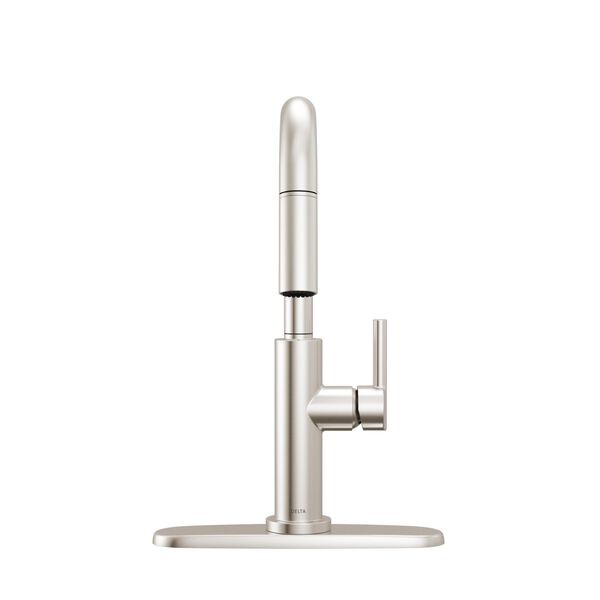 Llave de una manija con tubo de salida deslizable para cocina