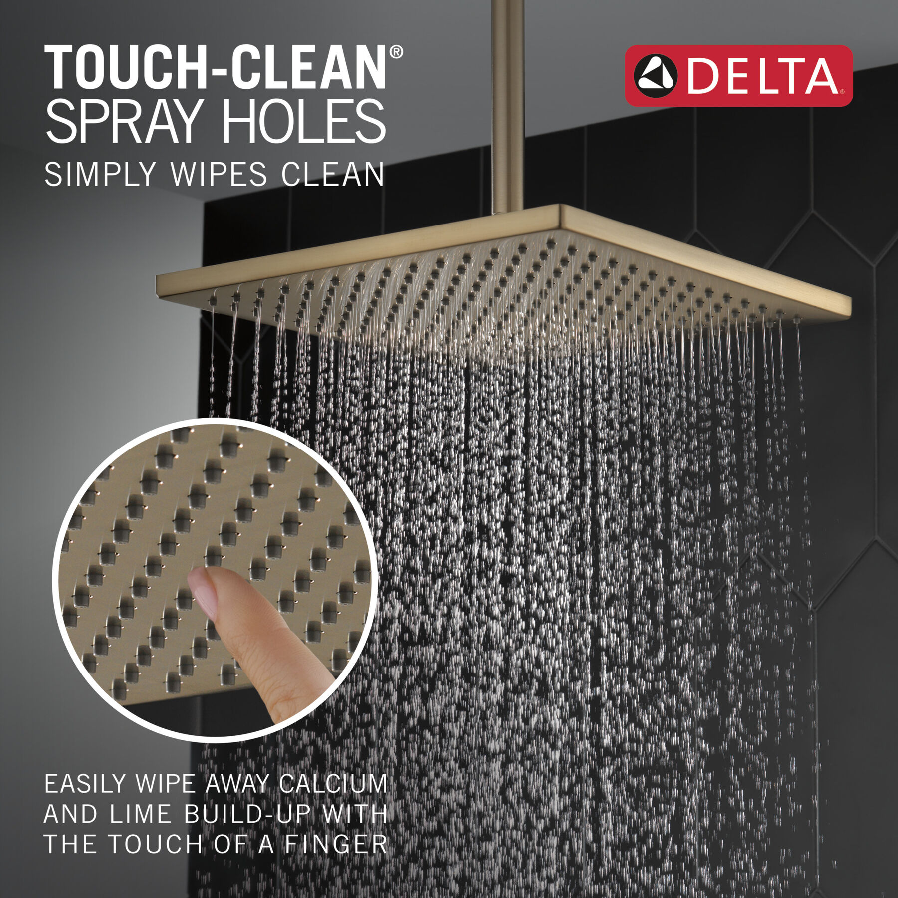 Single-Setting Metal Raincan Shower Head (Recertified), image 2