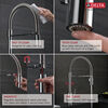 Llave para cocina extensible de una manija con tubo de salida con muelle (producto recertificado)