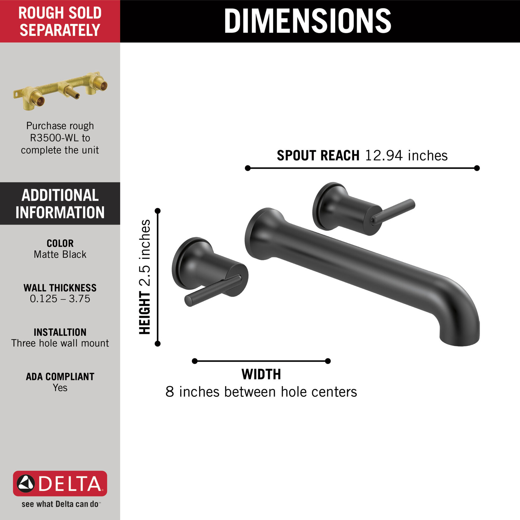 Llave de llenado para bañera de montaje en pared (producto recertificado), imagen 2