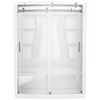 60x32 Alcove Shower Bundle with Door - Left Seat Center Drain Curve