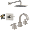 Widespread Lavatory Faucet with Shower Trim and Rough Bundle - 14 Series