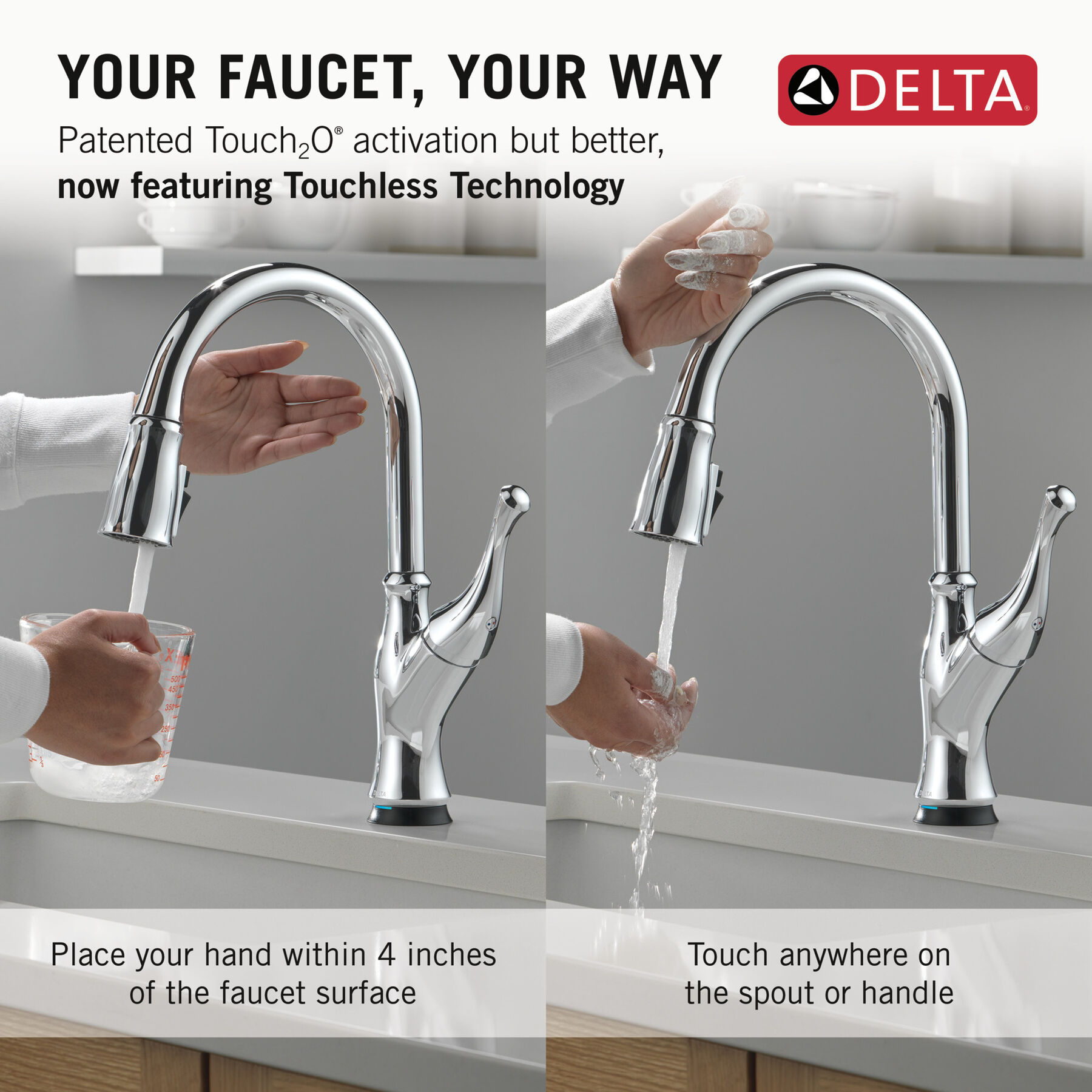 Touch<sub>2</sub>O® Technology Kitchen Faucet with Touchless Technology, image 11