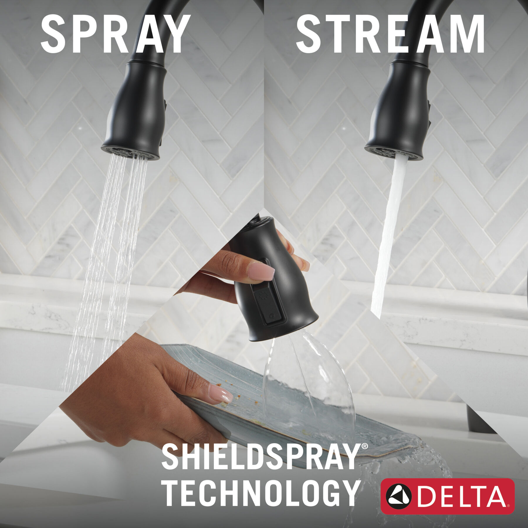 Llave para cocina extensible de una manija con tecnología ShieldSpray®, imagen 9