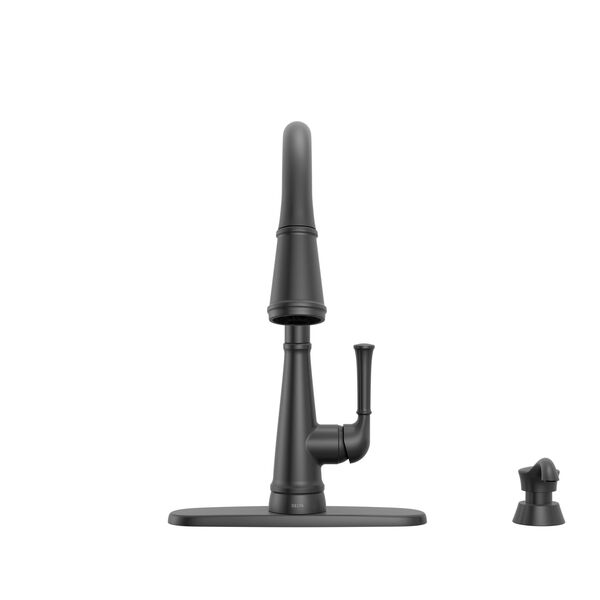 Single Handle Kitchen Pull-Down Faucet w/ Soap Dispenser