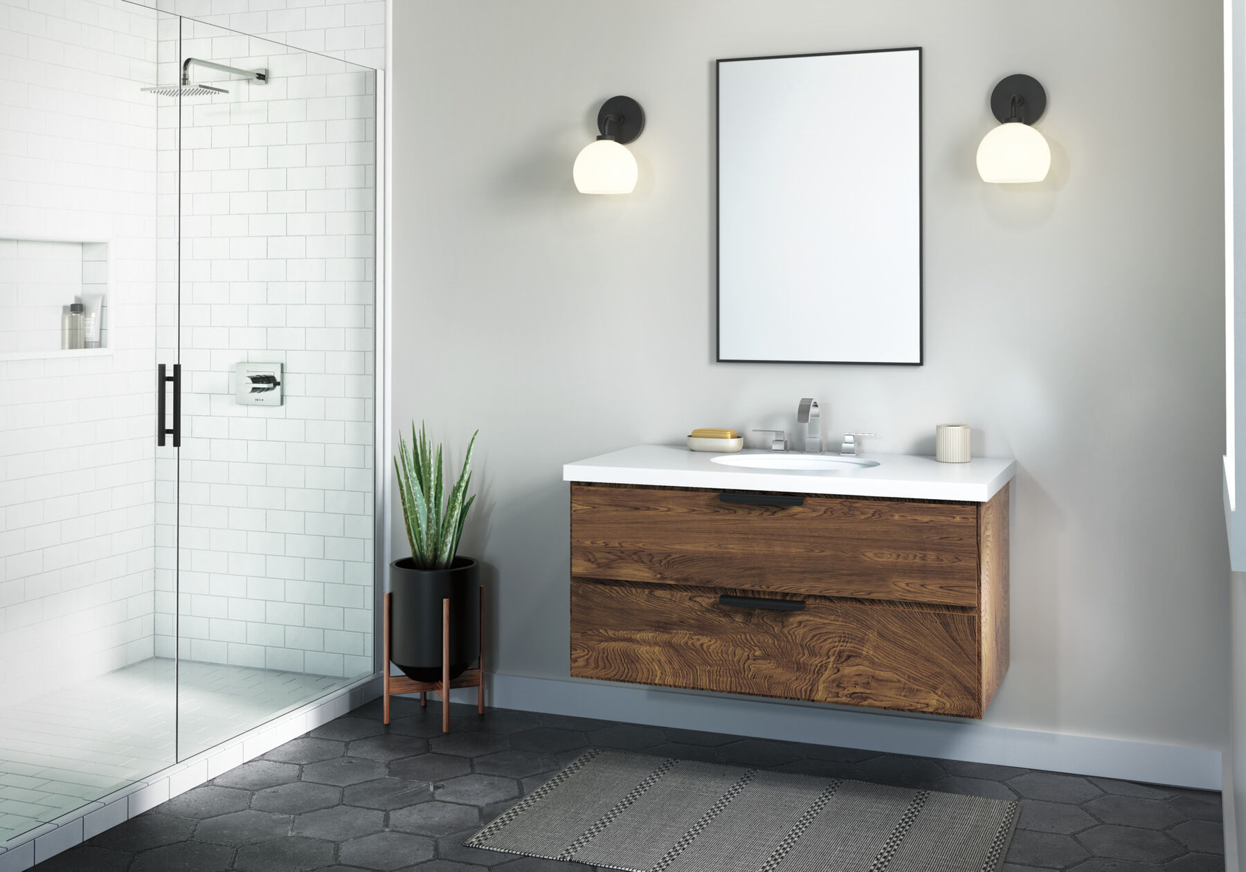 Widespread Lavatory Faucet with Shower Trim Bundle - 14 Series, image 4