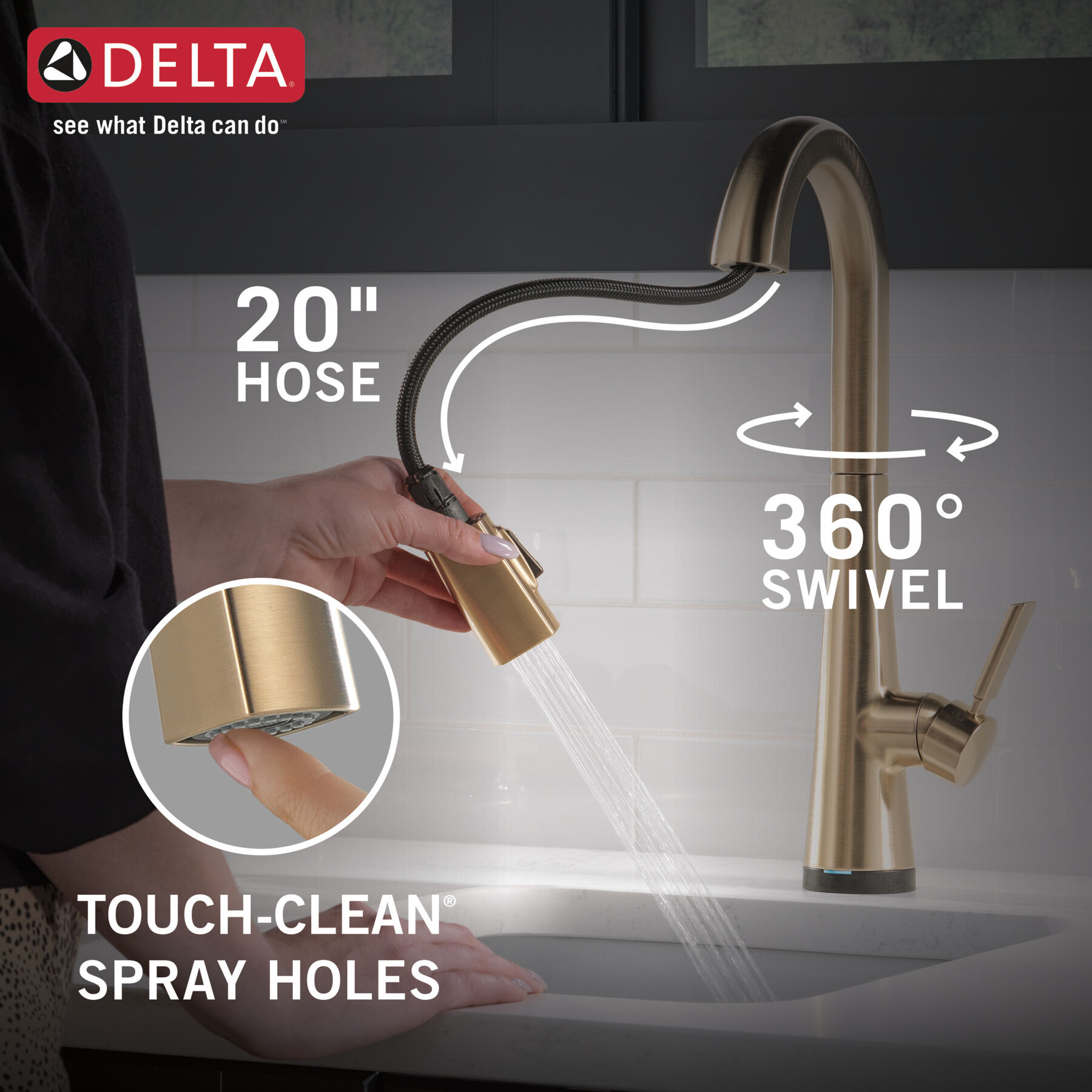 Single Handle Pull-Down Bar/Prep Faucet with Touch<sub>2</sub>O® Technology, image 5